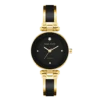 Anne Klein women's black ceramic diamond dial watch with gold accents elegant fashion wristwatch