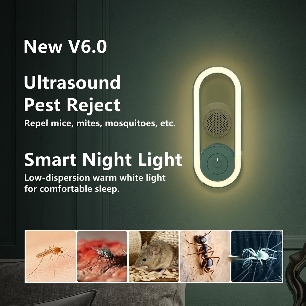 Ultrasonic Mosquito Repellent & Night Light – Electric Mosquito Killer Device - Image 3
