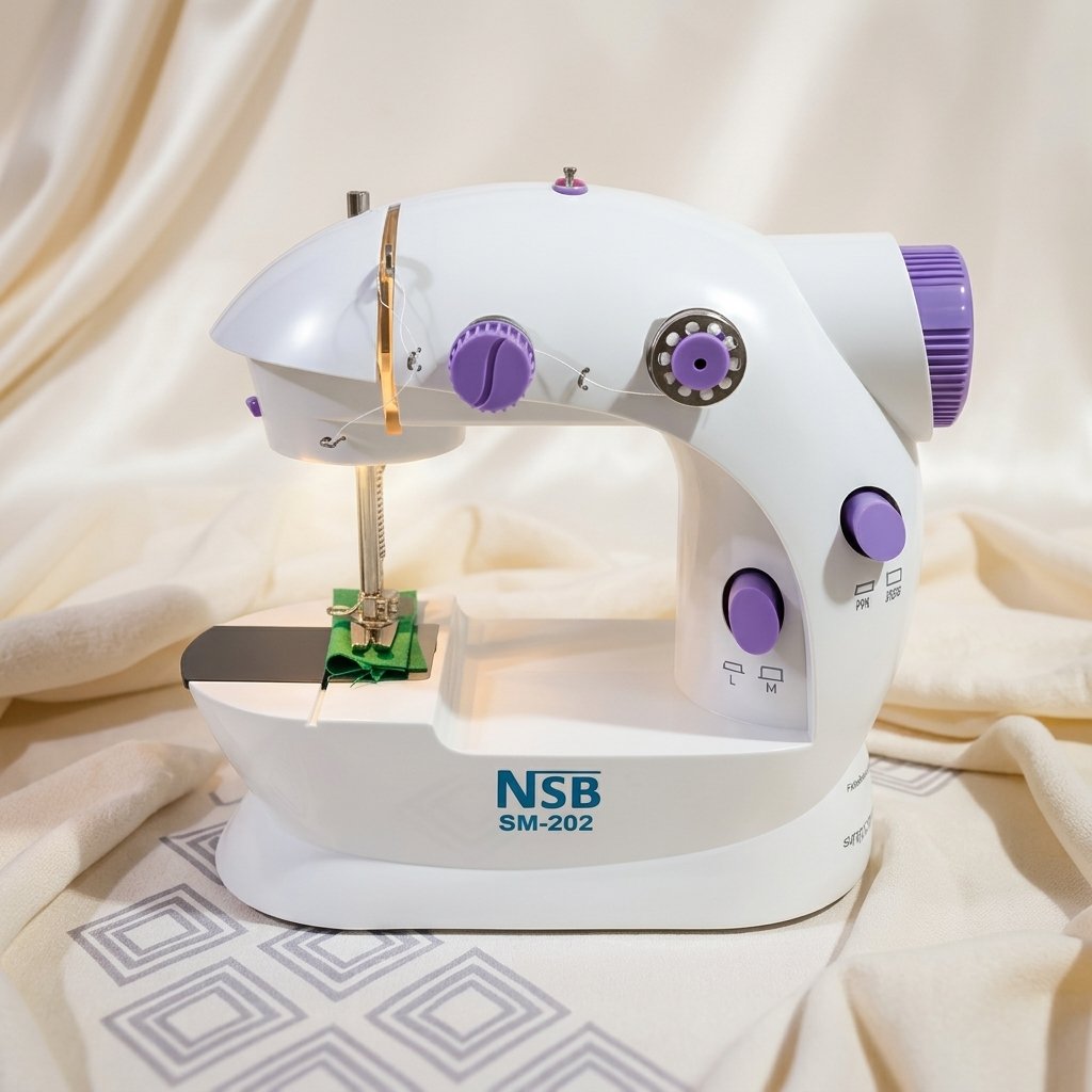 Mini Sewing Machine NSB SM-202 ABS portable electric sewing machine for home sewing and clothes repair